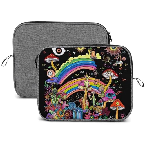 Protective Laptop Sleeve, Unisex Business Professionals Laptop Case, Spacious Computer Sleeve Bag for Office, Business Trip, Colorful Flowers Eyes Stars Rainbow Magic Trippy Mushroom, 13inch - color: Style(962), size: 13inch