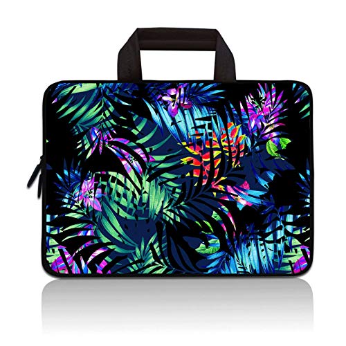 14 15 15.4 15.6 inch Laptop Handle Bag Computer Protect Case Pouch Holder Notebook Sleeve Neoprene Cover Soft Carrying Travel for Dell Lenovo Toshiba HP Chromebook ASUS Acer (Colorful Leaves) - color: Colorful Leaves