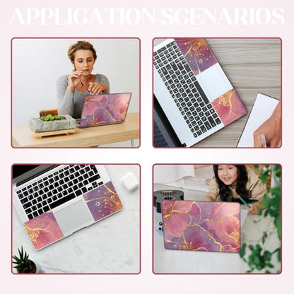SUPERDANT Laptop Skin Sticker Laptop Decals Pink Flower Personalized Universal Notebook Computer Wrap Vinyl Skin Stickers Cover Art Decal Removable 12-15.6 Inch Waterproof Scratch-Resistant Gifts - style: Pink Flower