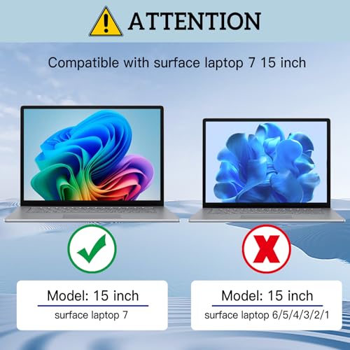 ZOEAGG Privacy Screen for Surface Laptop 15 inch, Removable Surface Laptop 7 Privacy Screen, Reusable/Easy Installation/Anti-Spy/Anti-Glare/Anti Blue Light for Microsoft Surface Computer - size: Surface Laptop 7 (15 inch)