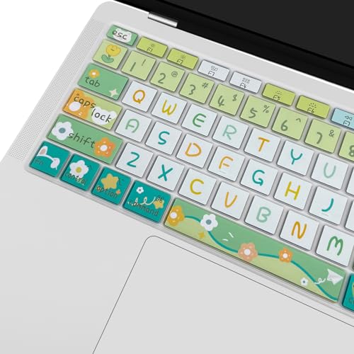 Cute Keyboard Cover for 2021 2020 MacBook Air 13 inch (Model: A2179 A2337) M1 Chip, Silicone Protective Skin, Cute Flowers - color: Cute Flowers