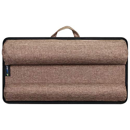 LapGear Home Office Lap Desk with Mouse Pad and Phone Holder - Espresso Woodgrain - Fits Up to 15.6 Inch Laptops - Style No. 91475, Pro Name with Wrist Rest