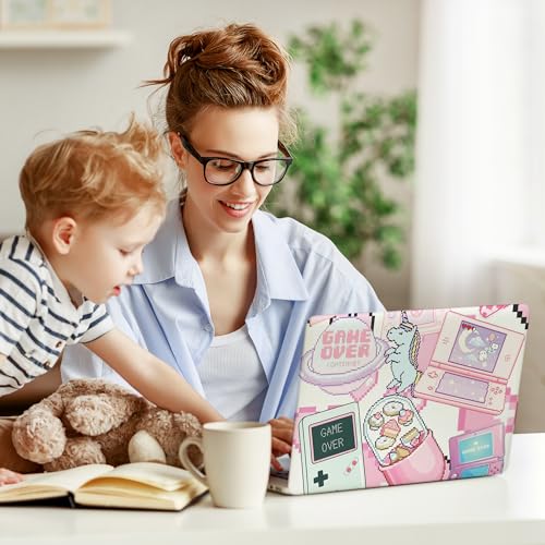 Laptop Skin Decal HP 14" - Kawaii Pixel Laptop Cover Sticker No Cutting Required, No Bubble, Waterproof, Scratch Resistant - Including Wide Screen and Wrist Pad - size: 14 inch