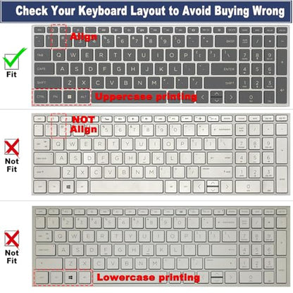 Keyboard Cover for HP 250 255 G10 15.6", HP Laptop 15.6" 15-fc 15-fd Series 15t-fd100 15z-fc000 15-fc0025dx 15-fc0245dx 15-fc0093dx 15-fd0023dx 15-fd0005dx 15-fd0883nr 15-fd0083wm 15-fd0083wm fd0127dx - color: OmbreMint