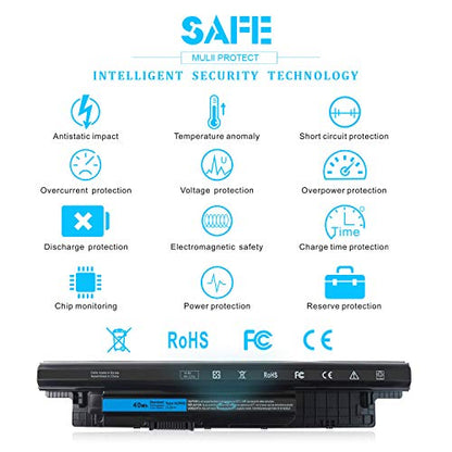40Wh XCMRD 14.8V Battery for Dell Inspiron 15 3000 Series 3542 3543 3521 3537 3531 3541 17 3721 3737 15R 5537 5521 17R 5737 5721 14 3421 3437 3443 14R 5421 Latitude 3540 3440 P28F P40F FW1MN 4WY7C - size: 40Wh XCMRD 14.8V