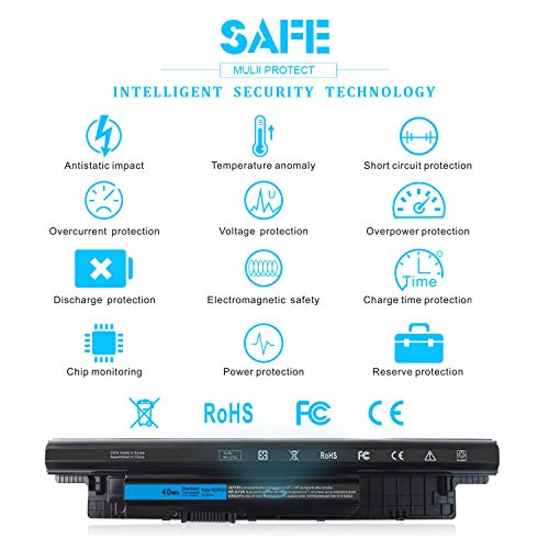 40Wh XCMRD 14.8V Battery for Dell Inspiron 15 3000 Series 3542 3543 3521 3537 3531 3541 17 3721 3737 15R 5537 5521 17R 5737 5721 14 3421 3437 3443 14R 5421 Latitude 3540 3440 P28F P40F FW1MN 4WY7C - size: 40Wh XCMRD 14.8V