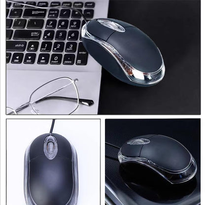 Guiheng 2 Pack Wired Mini Optical Mouse Computer Mouse Ergonomic Mouse with USB Mouse for Laptop PC Desktop mice Compatible with Windows Linux Mac fit for Office Business Home,Kids（Black） - color: 2 pack black