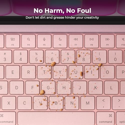 EooCoo Premium Keyboard Cover Skin Protector, Laptop Accessories Compatible with 2026 2025 2024 2023 2022 2021 M5-M1 Pro/Max MacBook Pro 14/16, M5-M2 MacBook Air 13/15, 2026 Mac Neo 13, Blush Clear - color: Blush Clear