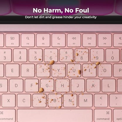 EooCoo Keyboard Cover Skin for MacBook Neo, Pro 14/16, Air 13/15, Blush | Invisible, Anti Fingerprints & Dust, for 2026-2021 M5-M1 Pro/Max MacBook Pro 14/16, M5-M2 MacBook Air 13/15, MacBook Neo 13 - color: Blush Clear