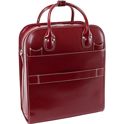 McKleinUSA, W Series, LA Grange, Top Grain Cowhide Leather, 15" Leather Vertical Patented Detachable -Wheeled Ladies' Laptop Briefcase, Mint (96492), 14.4"x8.75"x18.5" - color: Mint, size: 14.4"x8.75"x18.5"