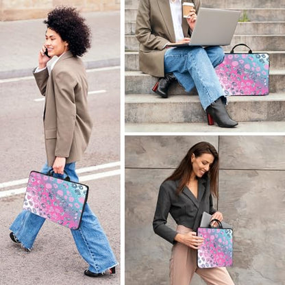 Laptop Bag,14 15 15.6 inch Laptop Case Sleeve,Computer Sleeve with Handle for Women Men,Carrying Case for MacBook,Dell,Lenovo,Notebook Computer,Pink Blue Glitter - color: Pink Blue Glitter