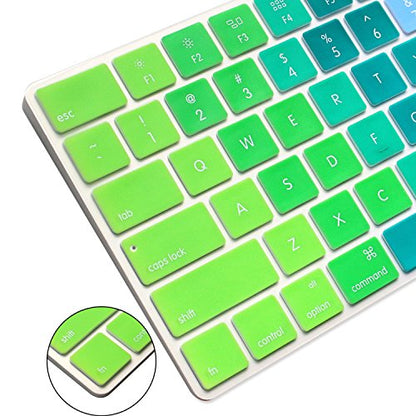 ProElife Ultra Thin Silicone Keyboard Protector Cover Skin for Apple Magic Keyboard & Magic Keyboard 2 (U.S Version, Model: MLA22L/A-A1644, Without Numeric Keypad) (Rainbow) - color: Rainbow