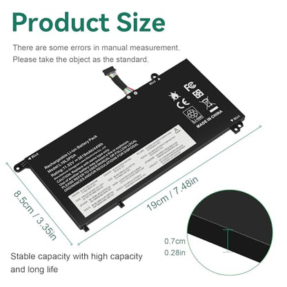 Futurebatt L19C3PDA L19M3PDA Laptop Battery Replacement for Lenovo ThinkBook 14 15 (G2 ITL, G3 ACL, G2 are, G3 ITL, G4 ABA) Series L19L3PDA L19M3PDA L19D3PDA SB10Z21196 SB10Z21203 - size: L19L3PDA 8.78×4.88×1.06 in