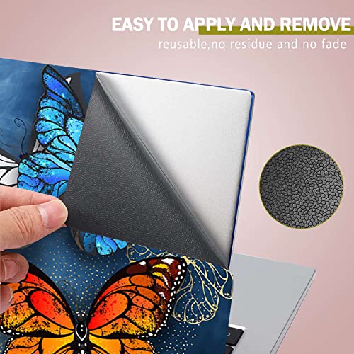 Laptop Notebook Skin Sticker Cover Decal Fits 12 13 13.3 14 15 15.4 15.6 inch Laptop Protector Notebook PC | Easy to Apply, Remove and Change Styles (Colorful Butterfly)