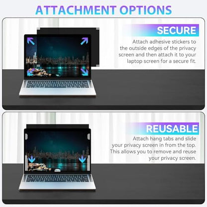 Laptop Privacy Screen 15.6 Inch, Removable 16:9 Aspect Privacy Filter Screen Protector for 15.6 Inch Laptop, Anti Peeping