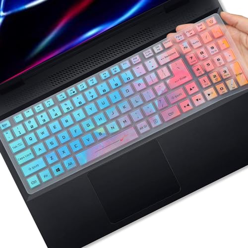 Keyboard Cover for Acer Nitro 5 & Predator Helios 300 Gaming, 2023 Nitro 16/Nitro 17, Nitro 5 AN515-58/57/56/54/55/45/43/44 AN517-54/53/51/52, Predator Helios PH315-55/54/53/52 PH317-53/54, Nitro 7-CF - color: Colorful