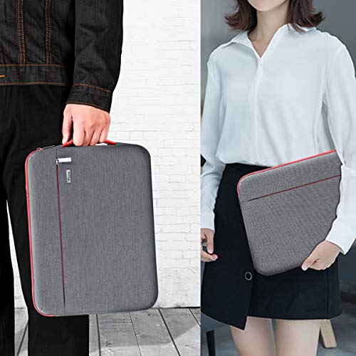 Voova 16-15.6 Inch Laptop Sleeve, Laptop Cover, MacBook Case, Gray | Splash-proof laptop sleeve with soft protection, suitable for laptops and MacBook Pro 16 during travel - color: Grey, size: 15.6-16 Inch