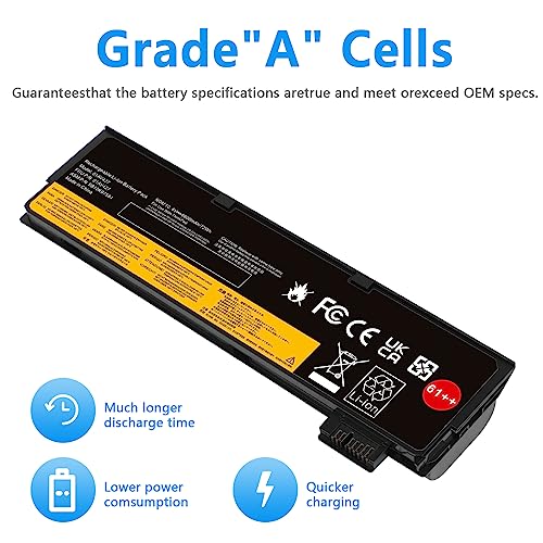 T480 T470 01AV427 61++ Laptop Battery Replacement for Lenovo Thinkpad A475 A485 T570 T580 TP25 P51S P52S Series Notebook 01AV492 01AV427 01AV428 01AV425 SB10K97584 SB10K97585 11.25V 72Wh 6000mAh - size: 01AV427 8.86 3.15 1.38in