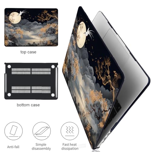 for 2026 MacBook Air 13 Inch Case M5 A3449 M4 A3240 A3113 M3 A2681 M2 2026 2025 2024 2023 2022 Release, Pattern Plastic Hard Shell Case Cover for MacBook Air 13.6inch M5, Tide Illustration 2 - color: Tide Illustration 2