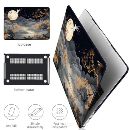 for 2026 MacBook Air 13 Inch Case M5 A3449 M4 A3240 A3113 M3 A2681 M2 2026 2025 2024 2023 2022 Release, Pattern Plastic Hard Shell Case Cover for MacBook Air 13.6inch M5, Tide Illustration 2 - color: Tide Illustration 2