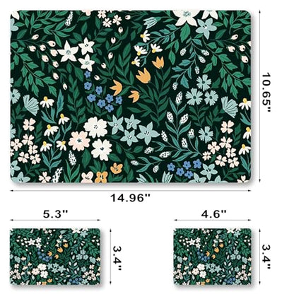 Laptop Skin Sticker Cover Decal, 12 13 13.3 14 15 15.4 15.6 inch Laptop Notebook Vinyl Skin Sticker Cover Art Protector, Green Flower Plants - color: Green Flower Plants