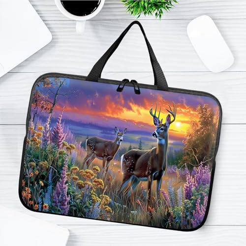 14" 15" Laptop Handle Bag Computer Bag,14.2" 15.4 inch Pouch Holder Notebook Sleeve Cover Compatible for Dell,Lenovo,Toshiba HP, Asus Notebook Messenger Briefcase-Elk Lavender - color: Elk Lavender