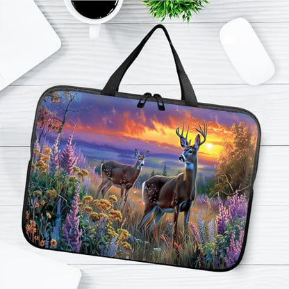 14" 15" Laptop Handle Bag Computer Bag,14.2" 15.4 inch Pouch Holder Notebook Sleeve Cover Compatible for Dell,Lenovo,Toshiba HP, Asus Notebook Messenger Briefcase-Elk Lavender - color: Elk Lavender