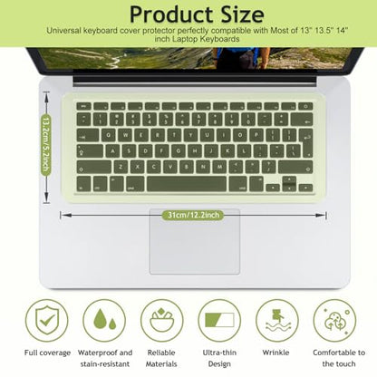 Universal Keyboard Protector Cover Skin for Laptop Notebook 13" 14" Laptop Notebook Ultra-Thin Silicone Waterproof Dustproof Keyboard Protector Skin(Yellow,1Pcs) - color: Yellow 1Pcs