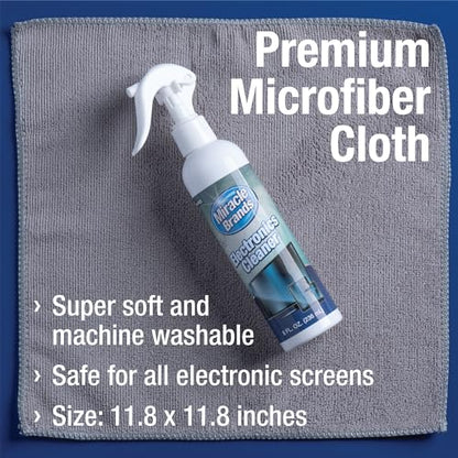 MiracleSpray for Electronics Cleaning, Safe Multisurface Cleaner for Any TV, Phone, Monitor, Keyboard, Screen, Computer, Includes Microfiber Towel - 8 Ounce Kit - size: 8 Fl Oz