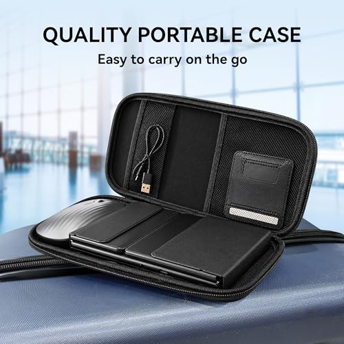 Gurjot Foldable Keyboard and Mouse, Folding Bluetooth Keyboard Combo | 2.4G + BT5.1 X2, Full-Sized Portable Rechargeable Keyboard & Keyboard Mouse Set for Windows Android Mac iOS Business Travel