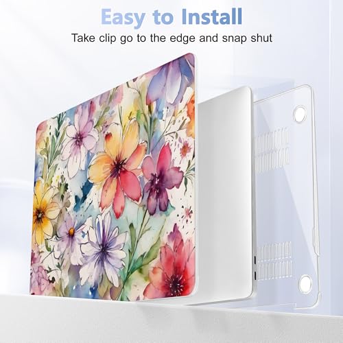 May Chen Compatible with MacBook Air 13 inch Case 2022 2021, 2020-2018 Release Model: M1 A2337 A2179 A1932, Plastic Hard Shell Case Cover for Mabook Air 13 inch with Retina Dispaly, Abstract Florals - color: Abstract Florals