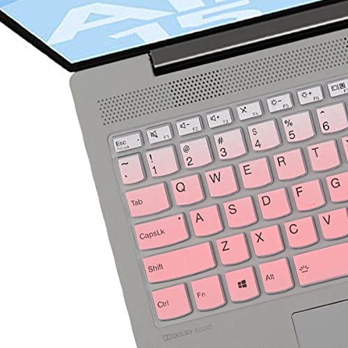 Keyboard Cover for Lenovo V15 G4 /V15 G3 /V15 Gen 2 15.6", Lenovo IdeaPad 1/IdeaPad 1i 15.6", IdeaPad 5 Slim/IdeaPad 5i Slim 16", Lenovo IdeaPad 1 15IGL7 15ADA07 15IAU7 15ALC7 15IJL71 - color: Ombrepink