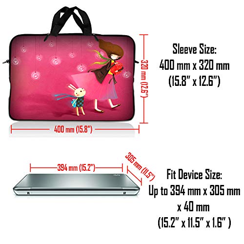 LSS 10 10.2 inch Laptop Sleeve Bag Compatible with Acer, Asus, Dell, HP, Sony, MacBook and More | Carrying Case Pouch w/Handle,Girl Birthday Party - color: Girl Birthday Party, size: 8 in -10.2 in