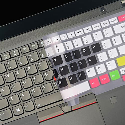 Keyboard Cover for Lenovo ThinkPad E470(c) E475 E480 E485 E490 E495 E14 14" |Thinkpad T14(s) T460(s) T470(s) T480(s) T490/S T495(S) L380 L390 L460 L470 L480 L490 L14 A475 A485 Keyboard Skin-CBLACK - color: CandyBlack