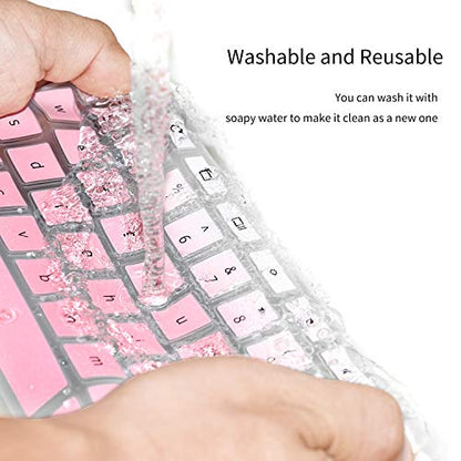 Keyboard Cover for HP ProBook 440 445 G5 G6 G7 G8 14", HP ProBook x360 440 G1 14, HP ProBook 640 G4 G5 G7 G8 14, HP ProBook 430 G5 Notebook Protective Skin(Not Fit ProBook 440 445 G11), Ombre Pink - color: Ombre Pink