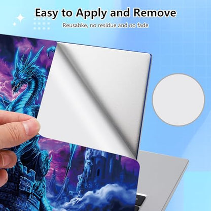 Universal Laptop Skin Sticker Decal for 11.6”12" 13" 13.3" 14" 15" 15.4" 15.6" Reusable Waterproof Scratch-Scratch Resistant Protective Vinyl Laptop Notebook Skin Stickers - Blue Dragon - color: Blue Dragon