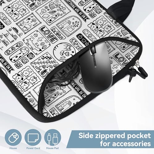 Messenger Bag Carrying Case Sleeve with Handle Accessory Pocket Fits Laptops/Notebook/ebooks/Kids tablet/ipad (11-13.3 inch, Animal Cartoon) - color: Animal Cartoon, size: 11-13.3 inch