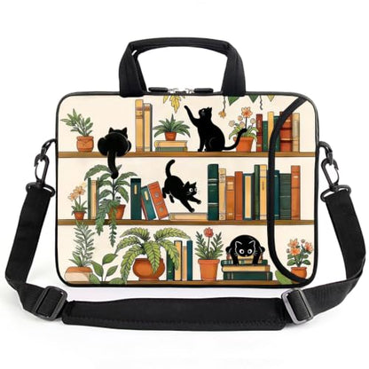 15.6" laptop sleeve chromebook case adjustable shoulder strap with handle accessory pocket (MMSJ-1) - color: Mmsj-1