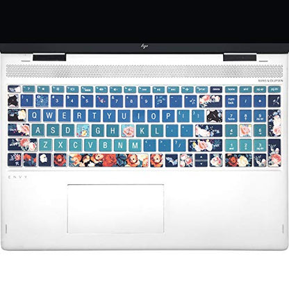 Keyboard Cover for HP Envy x360 15.6''Series/Pavilion 15/ Pavilion x360 15.6” /Envy 17 17.3" Series/Laptop 15t 17t 17-ca0011nr 17-by0040nr, Rose - color: Rose
