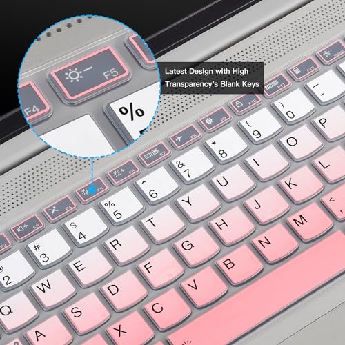 CaseBuy Keyboard Cover for 2026 2025 Lenovo IdeaPad 1/IdeaPad 1i 15.6" 15IGL7 15ADA07 15IAU7 15ALC7 15IJL7, Lenovo V15 G4(2024), V15 G3, V15 G2, Lenovo IdeaPad Slim 3 3i 5 5i Protector-Ombre Pink - color: Ombre Pink