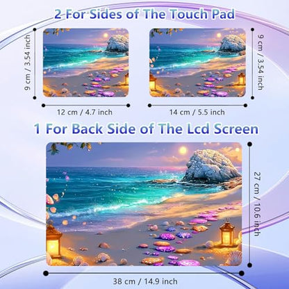Laptop Skin Sticker Decal Cover,Beautiful Beach | DIGTIALL Universal Laptop Skin Sticker, Waterproof Removable Notebook Decal Protector Cover for 12 13 14 15 Inch Laptops - color: Beautiful Beach