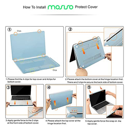 MOSISO Compatible with MacBook Pro 15 inch Case A1990 A1707, Antique Green | Protective Crack-Resistant Plastic Peony Hard Shell Case&Keyboard Cover Skin& Screen Protector - color: Antique Green