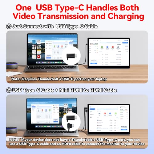 S135 13.5 Inches Portable Monitor for Switch/Switch 2 Laptop | 2256*1504P Travel Mini Monitor IPS Display 100% sRGB Built-in Speakers Mini HDMI for PC Desktops Office Xbox PS4/5 Console - size: 13.5"