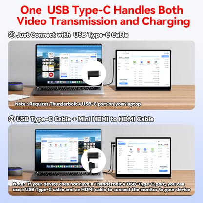 S135 13.5 Inches Portable Monitor for Switch/Switch 2 Laptop | 2256*1504P Travel Mini Monitor IPS Display 100% sRGB Built-in Speakers Mini HDMI for PC Desktops Office Xbox PS4/5 Console - size: 13.5"