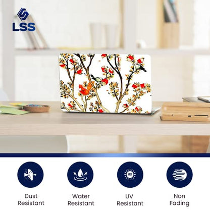 LSS 15 15.6 Inches Laptop Notebook Skin Sticker with 2 Wrist Pads - Reusable Cover Protector Vinyl Sticker Cover Decal, 13" - 16" HP Apple Asus Acer Samsung - Birds and Animal - color: Birds and Animal, size: 13" - 16"