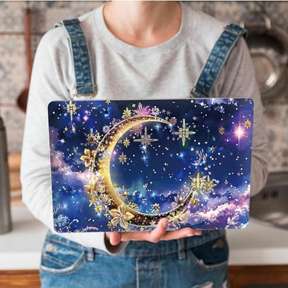 Universal Laptop Skin Sticker with 2 Wrist Pad Skins, Waterproof Scratch Resistant Vinyl Laptop Cover Decal, Cut to Fit for 11–15.6 Inch MacBook HP Dell Lenovo, Art Moon - color: Art Moon