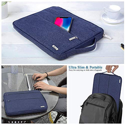 Voova Laptop Sleeve Carrying Case 13 13.6 Inch Compatible with MacBook Air 13 M1/M2/M3/M4, MacBook Pro 13/14, IPad Pro 13, Waterproof Slim Computer Cover Bag, Blue - color: Blue, size: 12.6-13.6 Inch