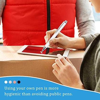 8 Pieces Capacitive Stylus Pens for Touch Screen, Universal Disc Fine Point Stylus Pens for Most Touch Screen Smart Devices, 4 Colors