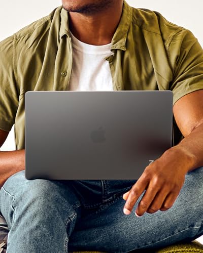 ZAGG MacBook Protection MacBook Pro 13" Case - Fits M1, M2, 2020 Intel (2 & 4 Ports) Models, Frosted Finish, Two-Piece Hard Shell Snap-on, Durable, Lightweight, Scratch-Resistant, Smokey Black - color: Smokey Black, size: MacBook Pro 13" M2/M1/2020 Intel