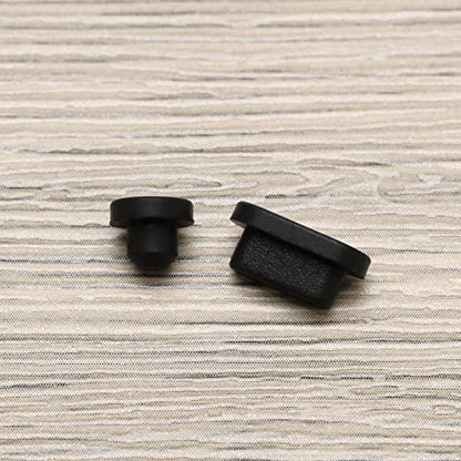 Create idea 10PCS Type-C Port Dust Plugs & 10PCS 3.5mm Headphone Plugs Silicone Protective Cover Waterproof Dustproof Stopper Cap for Laptop PC Black